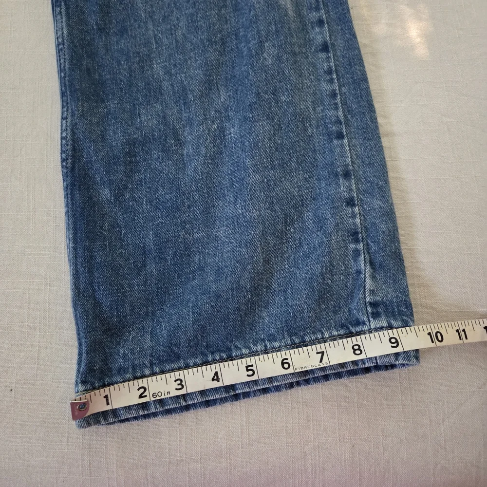Gap High Rise Wide Leg Blue Denim Cargo Pants XS Womens Stretchy 26 Inch Waist - Picture 8 of 12